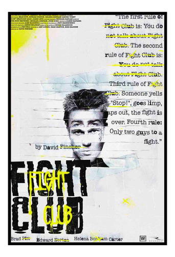 Cuadro Poster Premium 33x48cm Fight Club Norton Brad Pitt