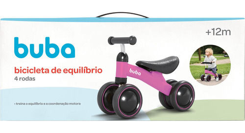 Kit Bicicleta De Equilíbrio Andador Bebê Sem Pedal E Óculos Cor Bicicleta Rosa / Óculos Preto