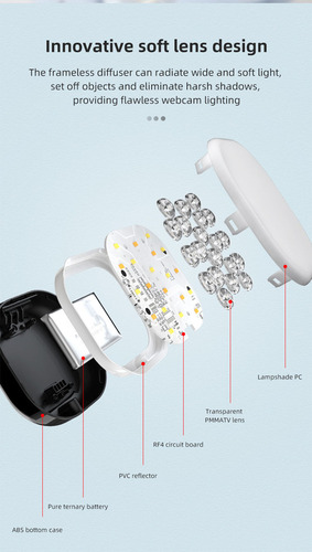 A Luz Selfie Recargable For iPhone Laptop Maquillaje