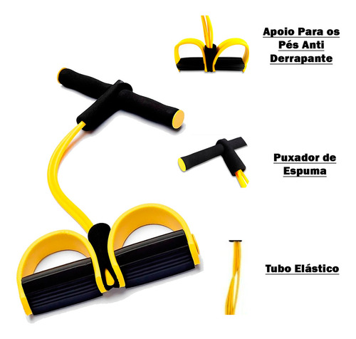 Academia Exercicios Perca Peso Faixa Elástica 5 unidades