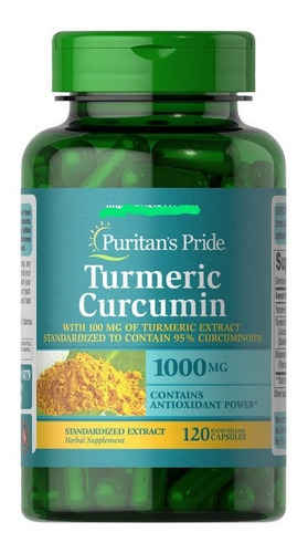 Curcuma Curcumin Turmeric 1000mg Bioperine 120 Cápsulas Usa