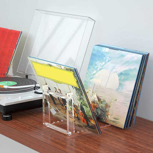* 1 Porta Discos De Vinilo Transparente For Almacenamiento
