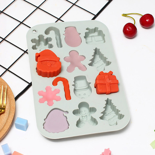 Molde Navideño De Silicona Flexible Para Chocolate, 2 Unidad