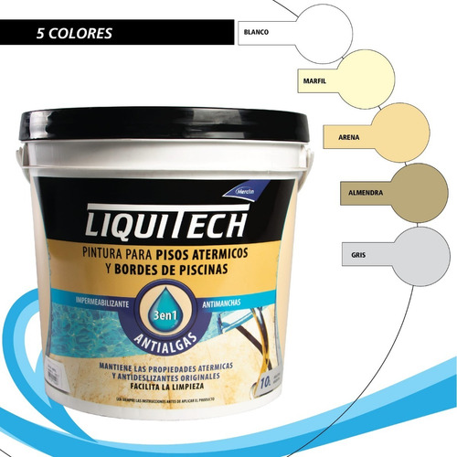 Protector Para Baldosones Atérmicos Liquitech Colores 10lt