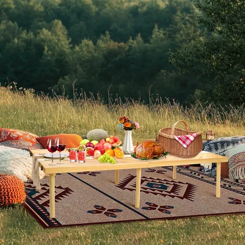 Mesa Plegable Home Discount De 122 Cm Con Asa | Blanca, De HDPE Y Acero, Para Camping, Fiestas O Mercados