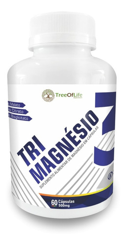 Tri Magnésio Malato Citrato Bisglicitato 60 Cápsulas 500mg