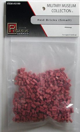 Pegasus Hobby Pequeño Ladrillo Diorama Accesorio Rojo