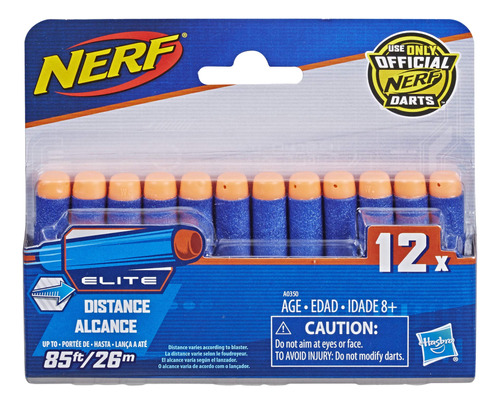 Recarga Nerf-n-strike Elite De 12 Dardos, Talla Nica , Azul