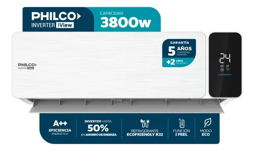 Aire Acondicionado Split Inverter Philco 3800W/3268FG PHIN38HA6AN - imagen 1