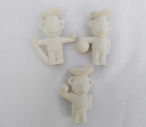 3 Figuras  De Goma Del Osito Bimbo Vintage