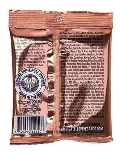 Imagen 3 de 4 de Encordado Ernie Ball 2148 Earthwood 011 Para Acústica