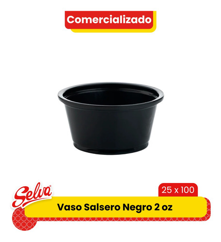 Vaso Salsero Negro 2 Oz