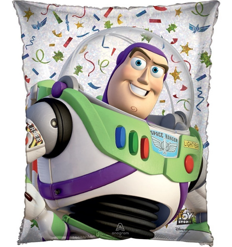 2 Globos Toy Story Buzz Lightyear Met Rect Grande Fiesta Hol