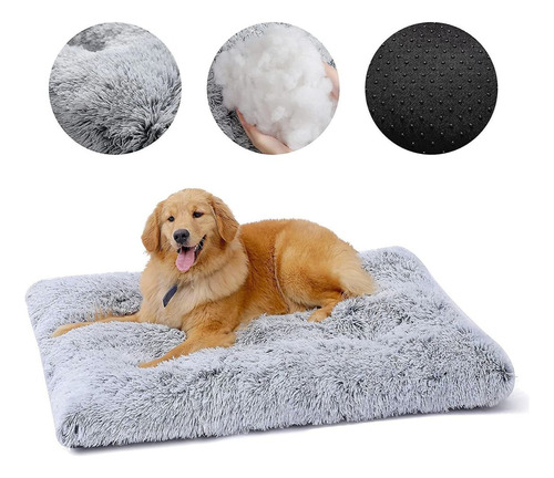 Cama Colchoneta Peluche Lavable Perro Raza Pequeño A Grande