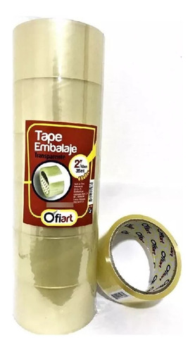 Cinta Teipe De Embalar Ofiart Transparente 35 Mt 2 PuLG