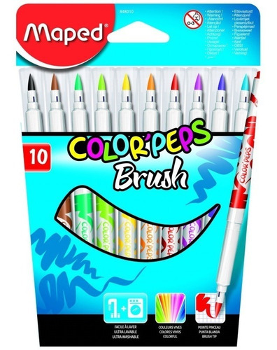 Marcadores Maped Colorpeps Brush X10