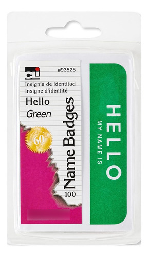 Etiquetas Nombre, Hello My Name Is, 3-3/8 X 2-1/4 Pulga...