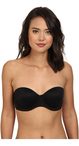 Sostén Strapless, Sin Tirantes, Talla 32 Ddd, Color Negro