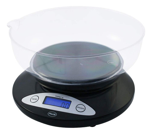 Báscula De Cocina Digital Con Bol Desmontable, Negro 5kg
