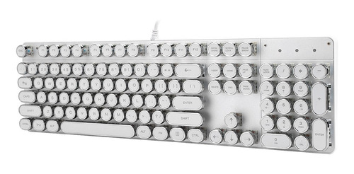 Teclado Mecánico Con Diseño Retro Redondo Fácil De Usar Ga