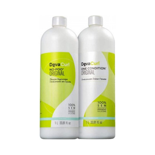 Kit Deva Curl Shampoo Noo-poo 1l + Cond One Condition 1l