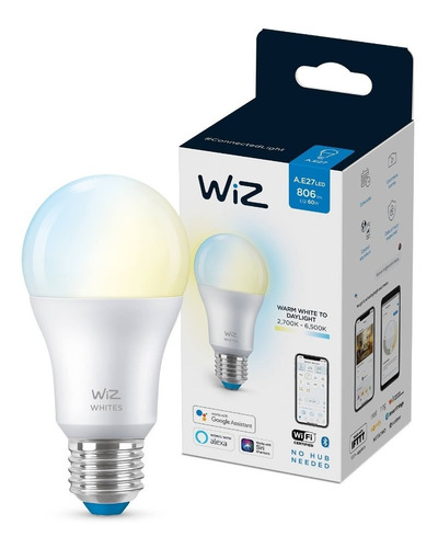 Lampara Led Wifi Blanco Frío / Cálido 9w Wiz