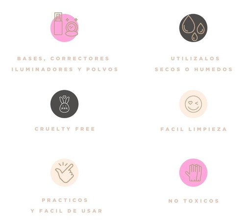 Imagen 2 de 9 de Set Brochas Pinceles Regina Maquillaje Crueltyfree Esencial