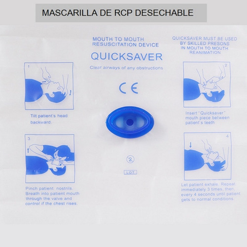 50 Pzas Mascarilla Rcp Desechable Primeros Aux Facturamos!!!