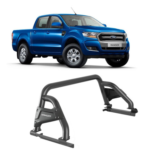 Barra Antivuelco Negra B3 Ford Ranger D/c 2013+