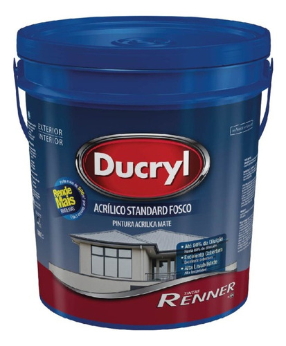 Pintura Ducryl Acrílico 18l Renner Kilemy