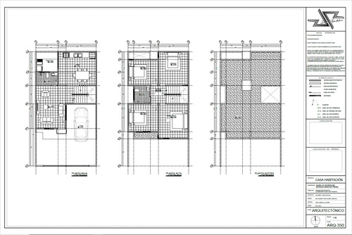 Proyecto Arquitectónico Departamento 8.00m X 15.00m