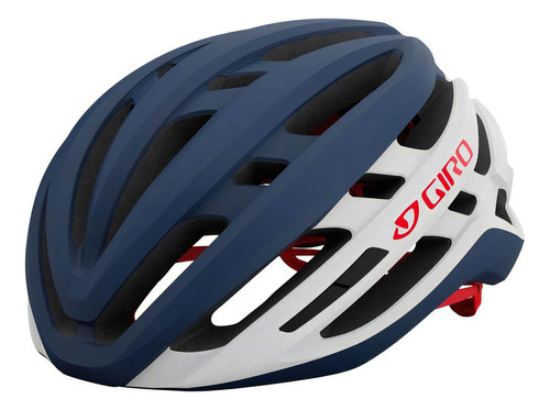 Capacete Giro Agilis Sem Mips Cor Azul/branco Tamanho M