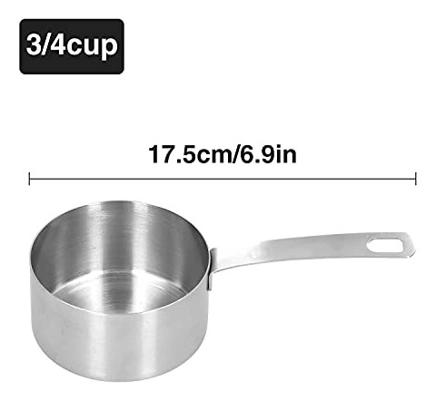 Taza De Medir Cuchara Medidora Escala Acero Inoxidable 3/4 C
