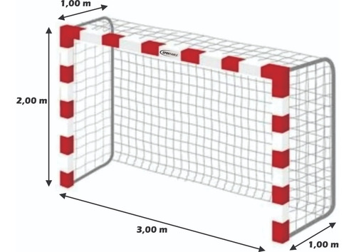 Imagen 2 de 4 de 2 Redes P Arco De Fútbol 5 (3x2) 2.5mm Cajon 1.00m 1,00m