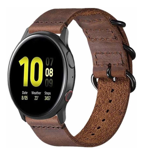 Correa De 22mm Para Galaxy Watch De Piel Calidad Premium D19 Color Cafe