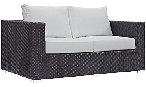 Modway Convene Mimbre Ratan Al Aire Libre Loveseat Patio En