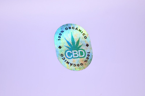 Holograma Cbd 100% Organico / Sello / 250 Pzs 20 Mm Color Holografico