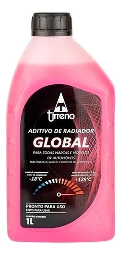 Aditivo Radiador Tirreno Fórmula Global Orgânico Rosa 1 Lt