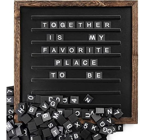 Letter Board Letters Numbers 12x12 Inch Wooden Message ...