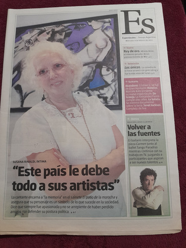 Suplemento Tiempo Susana Rinaldi Alfredo Alcon 09 02 2011