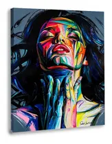 Comprar Cuadro Moderno Graffiti Pop Art Abstracto Rostro Colores Mujer En Canvas Artistico Con Bastidor Materiales De Calidad 