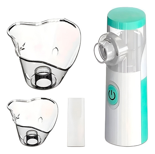 Nebulizador inalador portátil recarregável Aerocamara Asthma, cor verde claro