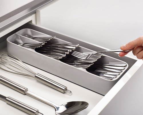 Imagen 3 de 8 de Organizador De Cubiertos Para Cajón 5 Compartimentos Cocina