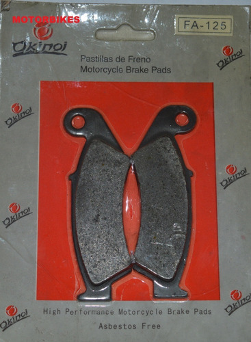 Pastillas De Freno Fa125 Honda Cr125/250/50 Xr250/600