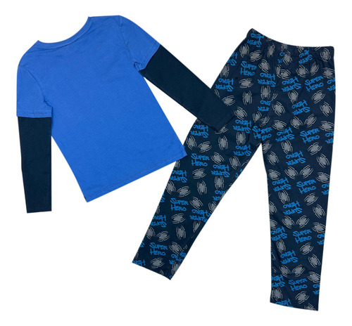 Pijama Spider-man Para Niño 2 Piezas Con Playera Y Pantalón