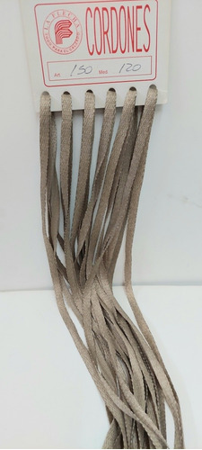 Cordones Para Calzado Chatos 1,20 Mts Color Beige X Par 