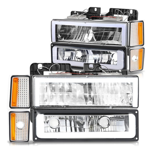 Dna Motoring - Juego De Faros Led Drl + Señal De Parachoques