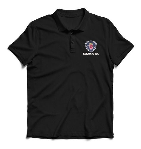 Remera Polo Chomba Hombre Caballero Bordada Logo Scania