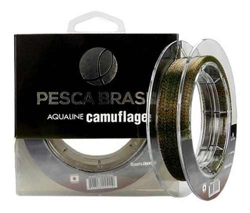 Linha Mono Aqualine Camuflage 0,37mm 150mts - Pesca Brasil Cor Verde