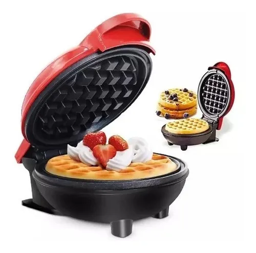 comprar Wafflera Electrica Mini Redonda Antiadherente Portatil Viaje